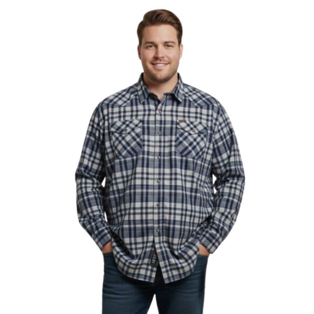 Wrangler Men's Plaid Shirt, Size 3X, New with Tags Casual Long Sleeve Button Up